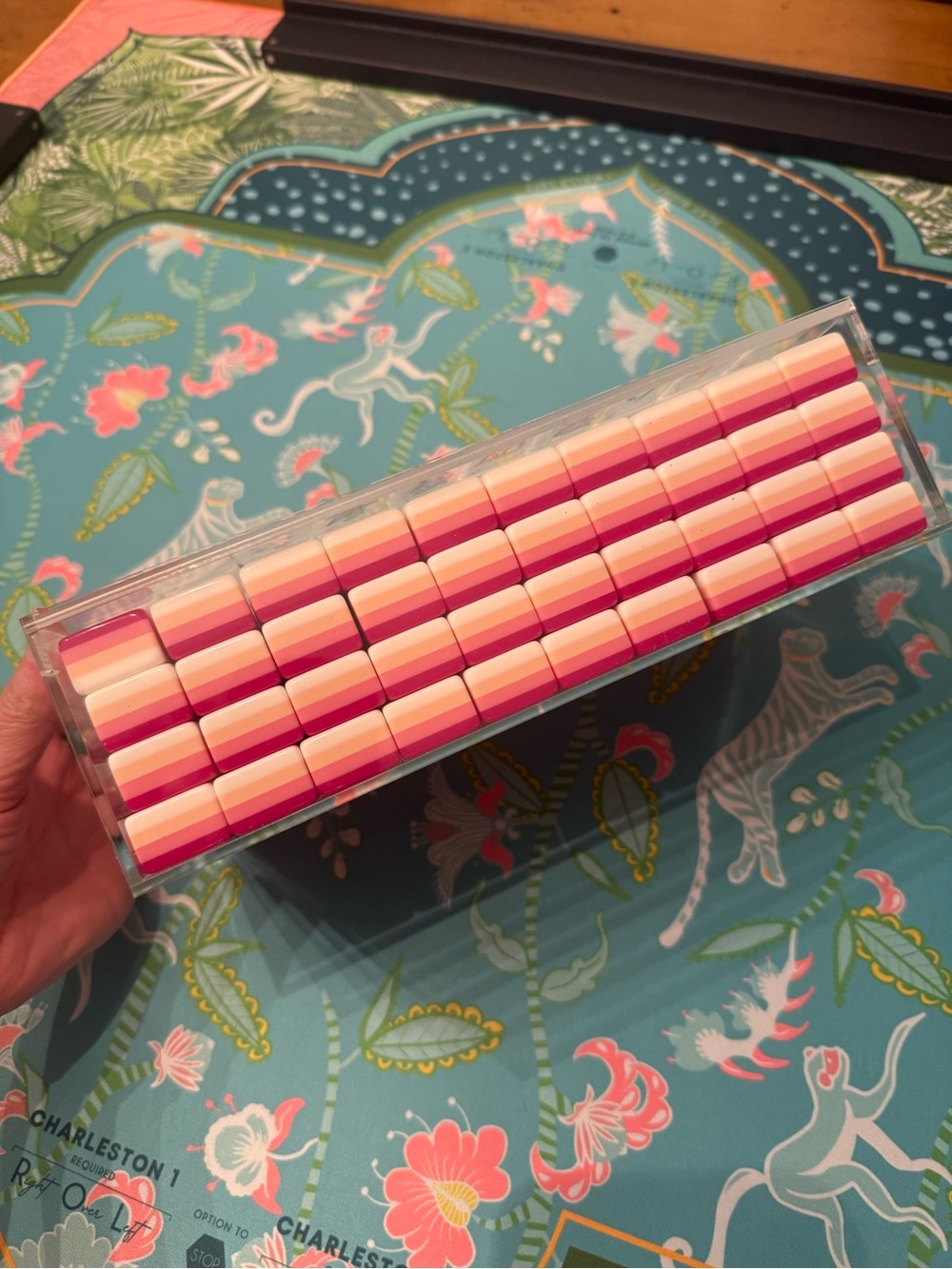 Clear Acrylic Display Box for Mahjong Tiles - Picture 3 of 7